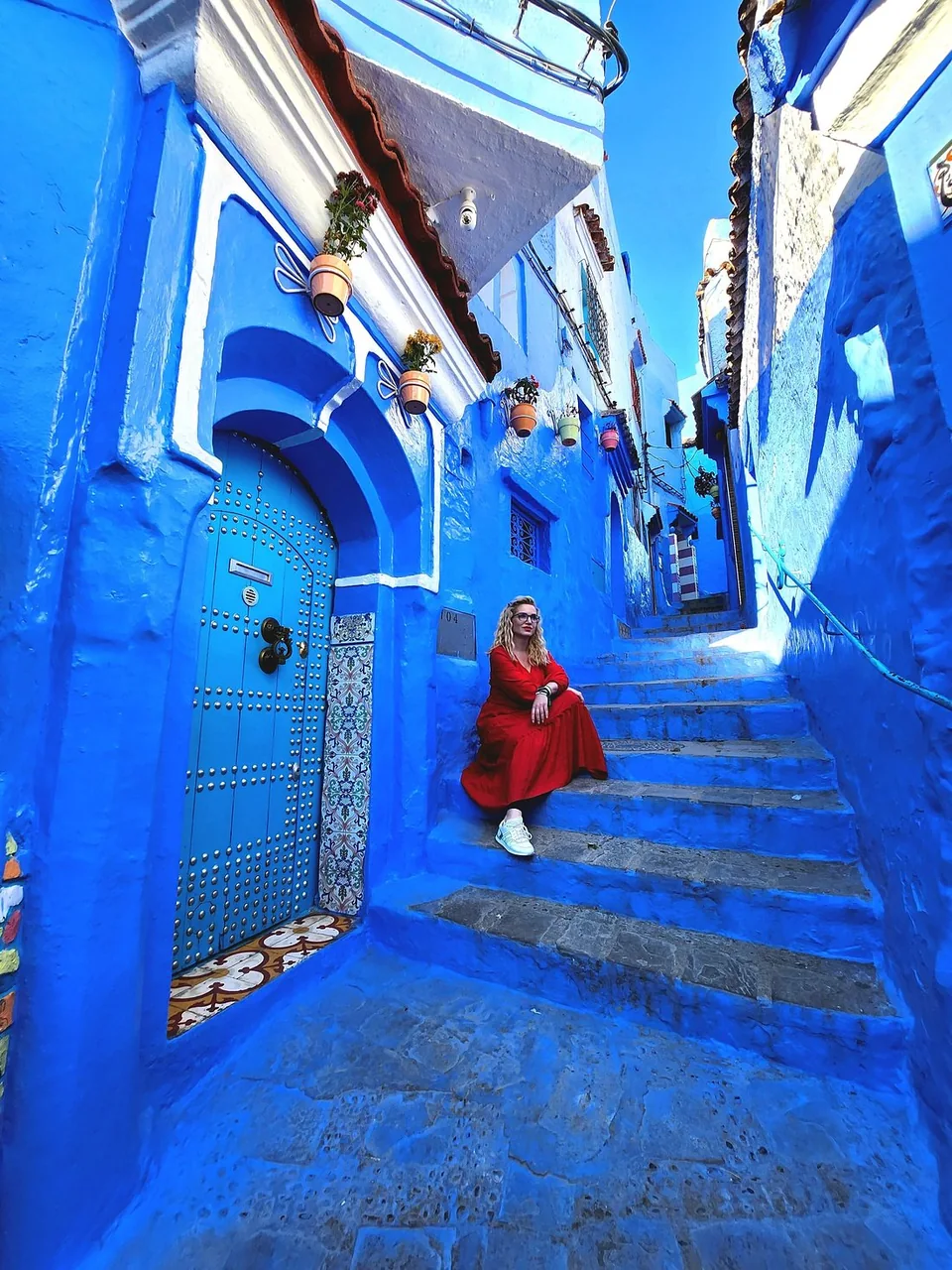 Blue streets of Chefchaouen medina in Morocco