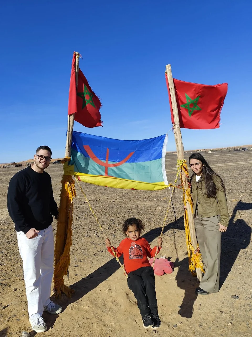 Family enjoying a private Morocco desert experience