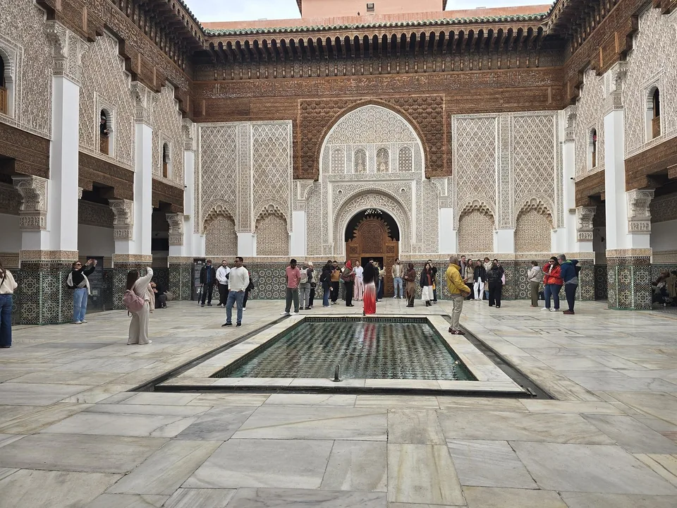 Traditional Moroccan riad architecture in Marrakech