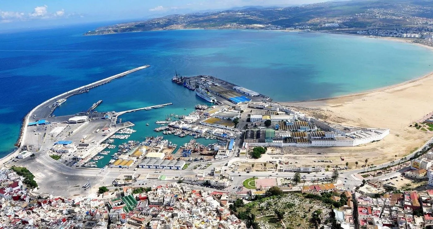 Tangier port and Atlantic coastline