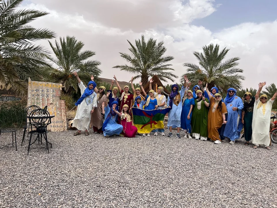 Travelers enjoying a traditional Morocco cultural experience